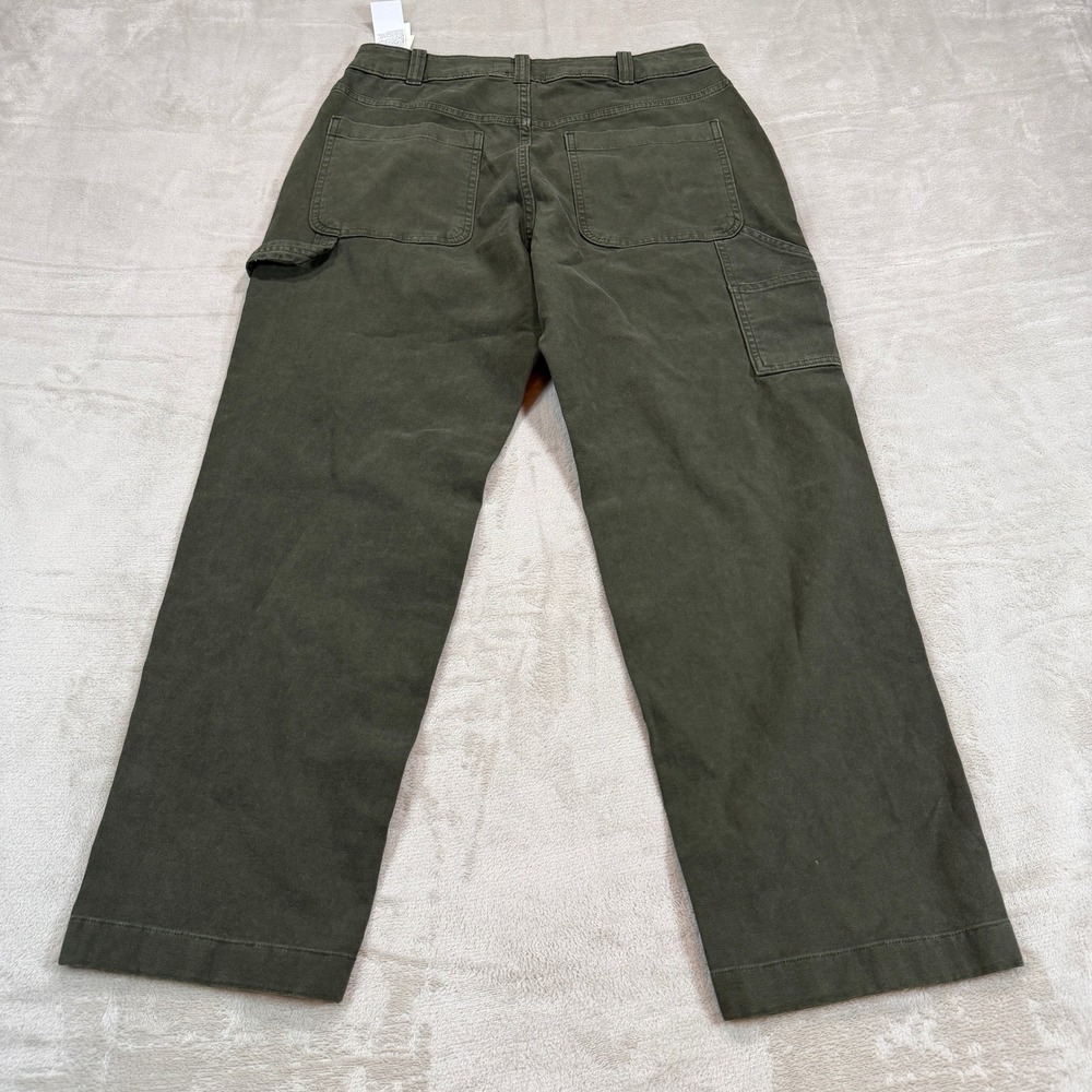 NEW Abercrombie & Fitch Mens 30x28 Athletic Loose Carpenter Pants Olive Green - Picture 2 of 12
